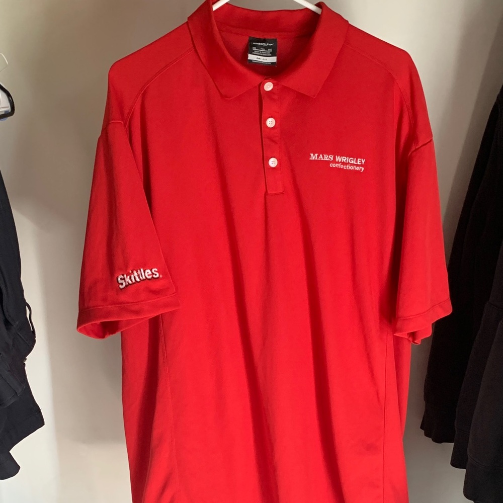 Nike Mars Skittles Logo Polo Mens XXL